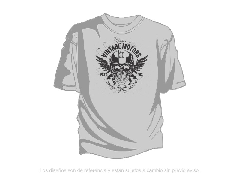 Remera Estampada VINTAGE MOTORS Gris